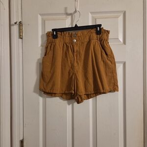 Wonderly High Waist Mustard Shorts